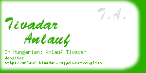 tivadar anlauf business card